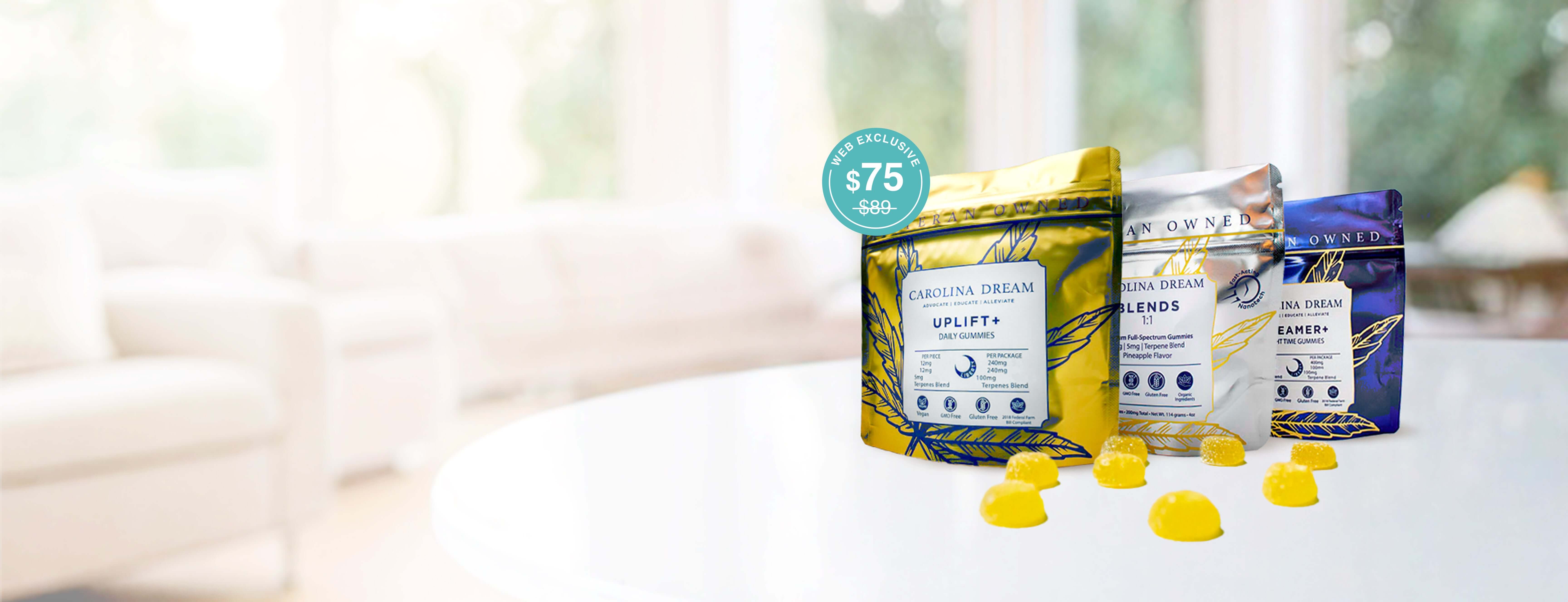 Carolina Dream CBD, THC, and CBN gummies and tinctures – hemp-derived, fast-acting, and formulated for sleep, stress, and focus