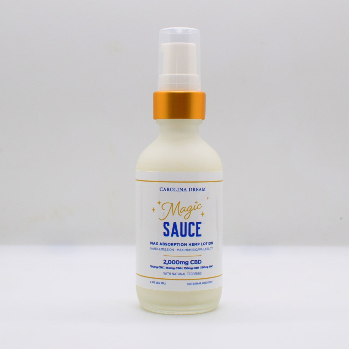 Magic Sauce lotion by Carolina Dream on a white background