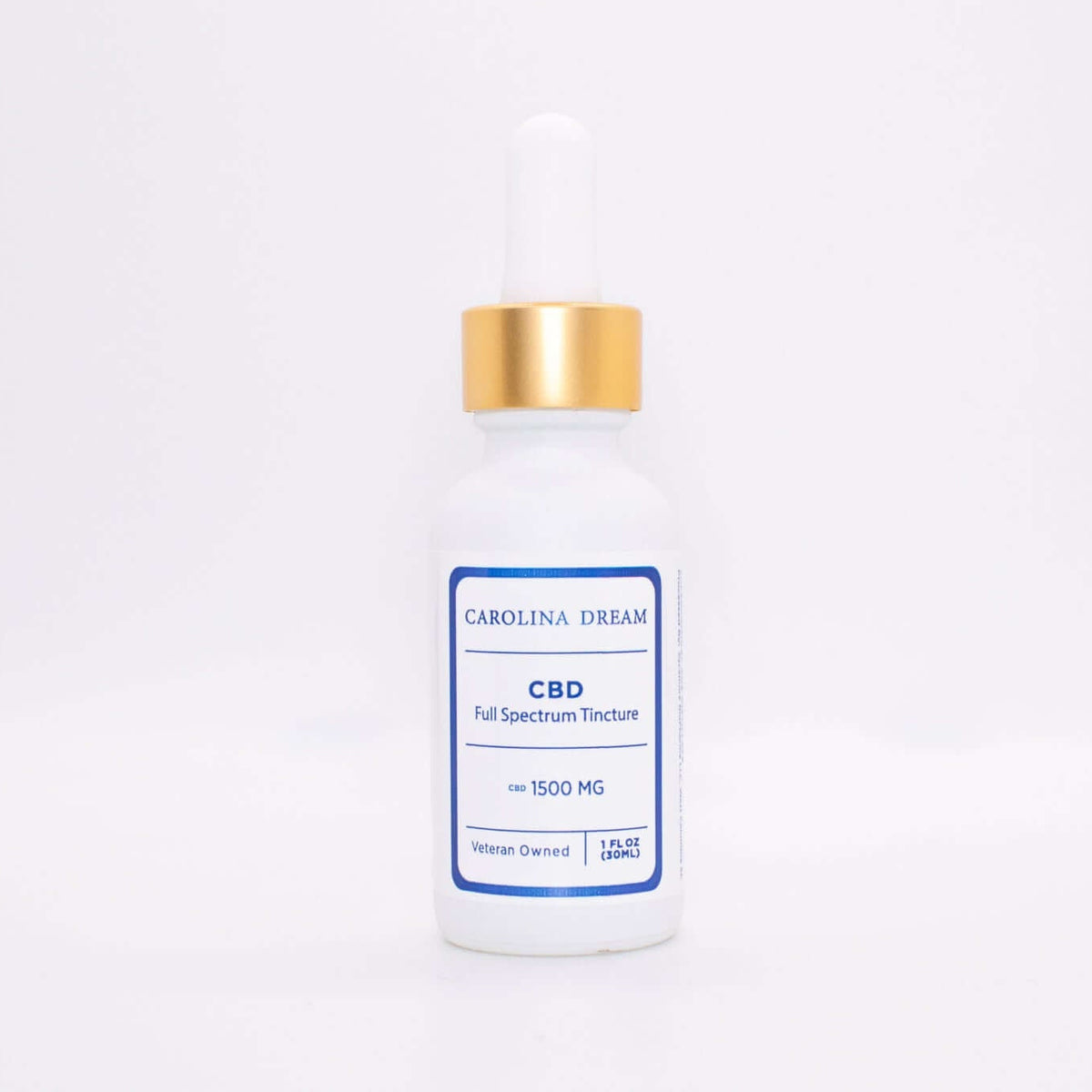 Full Spectrum 1500mg CBD Tincture by Carolina Dream in a dropper bottle for wellness support.