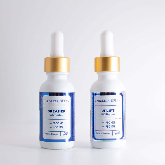 Carolina Dream Daily Tincture Combo featuring Dreamer and Uplift CBD tinctures for balance and wellness.