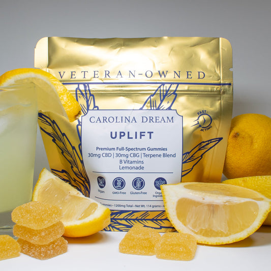 Carolina Dream Uplift CBG + CBD daytime gummies package