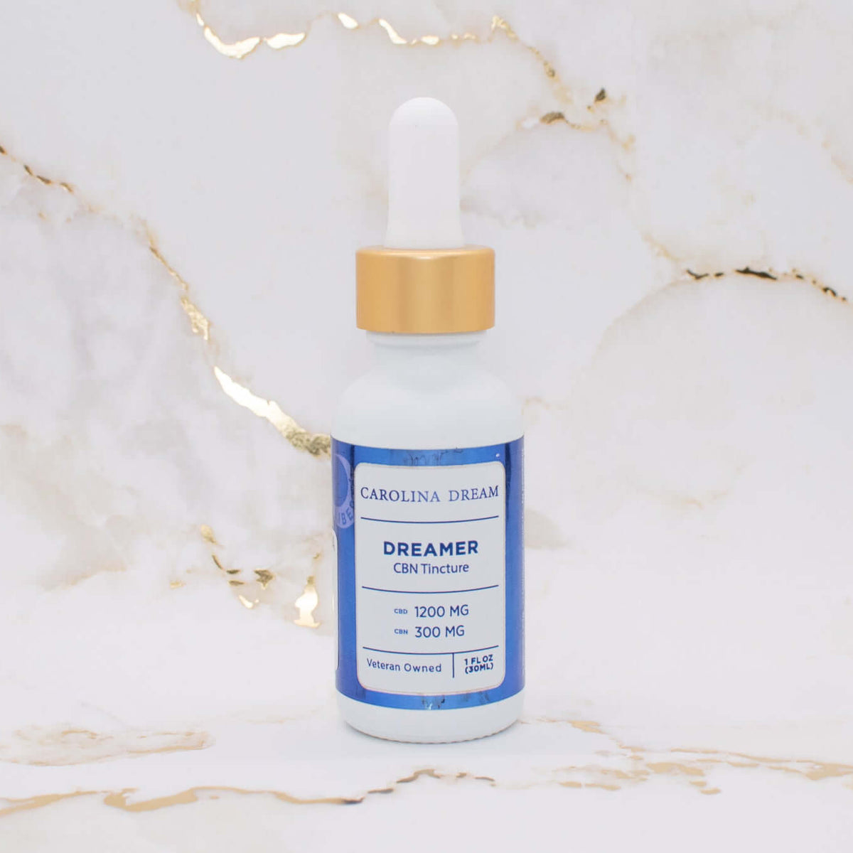 Dreamer CBD tincture with 1000mg CBD and 300mg CBN, designed for restful sleep support.